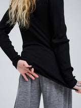 Seamless Basic Silky Fiore | Seide Blouse Black
