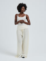 Seamless Basic Silky Sofia | Seide Strap Top Off-White