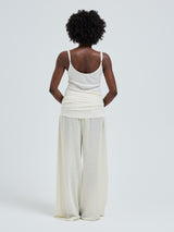 Seamless Basic Silky Sofia | Seide Strap Top Off-White