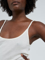 Seamless Basic Silky Sofia | Seide Strap Top Off-White