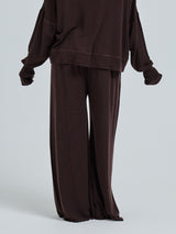 Seamless Basic Woolen Barbera | Merinowolle Pants Dark Brown