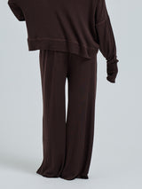 Seamless Basic Woolen Barbera | Merinowolle Pants Dark Brown