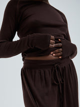 Seamless Basic Woolen Barbera | Merinowolle Pants Dark Brown