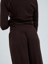 Seamless Basic Woolen Barbera | Merinowolle Pants Dark Brown