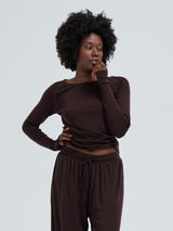 Seamless Basic Woolen Barbera | Merinowolle Pants Dark Brown