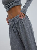 Seamless Basic Woolen Barbera | Merinowolle Pants Grey Melange