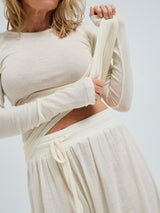 Seamless Basic Woolen Barbera | Merinowolle Pants Off-White