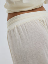 Seamless Basic Woolen Barbera | Merinowolle Pants Off-White