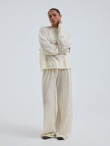 Seamless Basic Woolen Barbera | Merinowolle Pants Off-White
