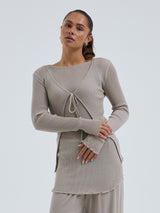 Seamless Basic Woolen Cardigan | Merinowolle Cardigan Beige