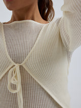 Seamless Basic Woolen Cardigan | Merinowolle Cardigan Off-White