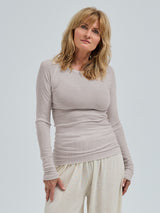 Seamless Basic Woolen Jade | Merinowolle L/S T-Shirt Beige