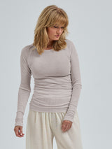 Seamless Basic Woolen Jade | Merinowolle L/S T-Shirt Beige