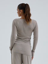 Seamless Basic Woolen Jade | Merinowolle L/S T-Shirt Beige