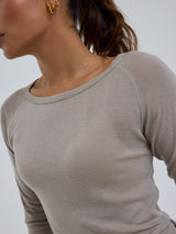 Seamless Basic Woolen Jade | Merinowolle L/S T-Shirt Beige