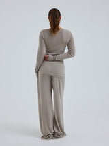 Seamless Basic Woolen Jade | Merinowolle L/S T-Shirt Beige