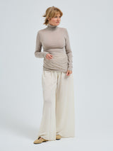Seamless Basic Woolen Lola | Merinowolle Roll Neck Beige