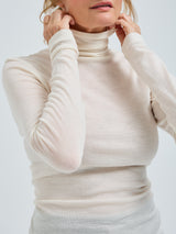 Seamless Basic Woolen Lola | Merinowolle Roll Neck Off-White