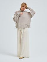 Seamless Basic Woolen Sporty Sweat | Merinowolle Blouse Beige