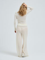 Seamless Basic Wooly Long Sleeve | Wolle Seide Blouse Off-White