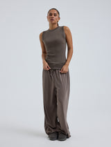 Seamless Basic Wooly Tank | Wolle Seide Tank Top Fungi