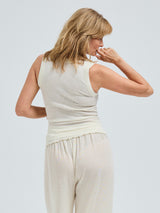 Seamless Basic Wooly Tank | Wolle Seide Tank Top Off-White