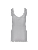 Seamless Basic Cotton Lacey | Baumwolle Tank Top Grey