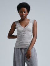 Seamless Basic Cotton Lacey | Baumwolle Tank Top Grey