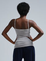 Seamless Basic Cotton Spaghetti | Baumwolle Strap Top Grey
