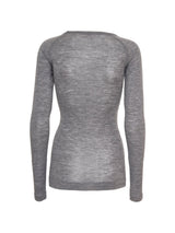 Seamless Basic Woolen Jade | Merinowolle L/S T-Shirt Grey Melange