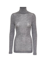 Seamless Basic Woolen Lola | Merinowolle Roll Neck Grey Melange