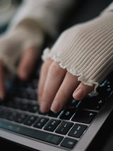 Seamless Basic Mano | Merinowolle Wrist warmer Off-White
