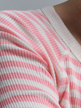 Seamless Basic Silky Jade | Seide Blouse Pink/Off-White