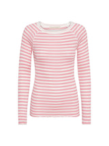 Seamless Basic Silky Jade | Seide Blouse Pink/Off-White