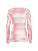 Seamless Basic Silky Jade | Seide Blouse Pink/Off-White