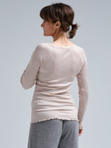Seamless Basic Silky Jade | Seide Blouse Rosie Beige