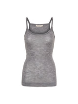 Seamless Basic Woolen Viola | Merinowolle Strap Top Grey Melange