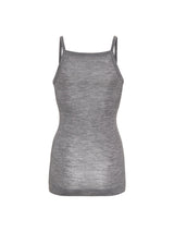 Seamless Basic Woolen Viola | Merinowolle Strap Top Grey Melange