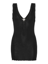 Seamless Basic Woolen Lacey | Merinowolle Tank Top Black