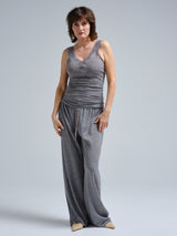 Seamless Basic Woolen Lacey | Merinowolle Tank Top Grey Melange