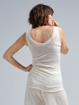 Seamless Basic Woolen Lacey | Merinowolle Tank Top Off-White