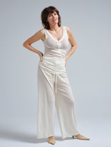 Seamless Basic Woolen Lacey | Merinowolle Tank Top Off-White