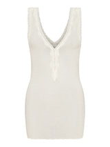 Seamless Basic Woolen Lacey | Merinowolle Tank Top Off-White