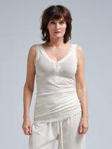 Seamless Basic Woolen Lacey | Merinowolle Tank Top Off-White