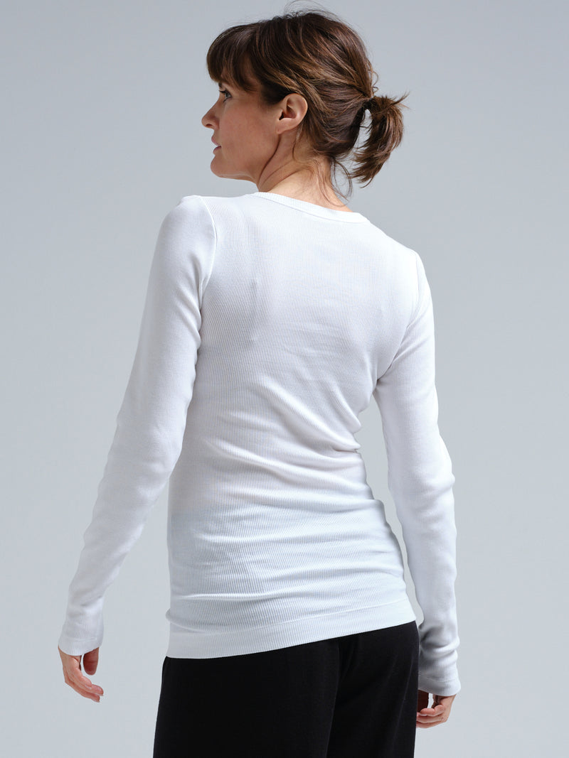 Seamless Basic Allure | Bio-Baumwolle L/S T-Shirt White