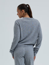 Seamless Basic Classic Cardigan | Wolle Kaschmir Cardigan Ash Melange