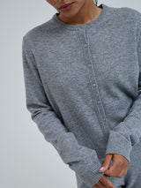 Seamless Basic Classic Cardigan | Wolle Kaschmir Cardigan Ash Melange