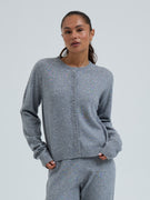 Classic Cardigan | Wolle Kaschmir - Ash Melange