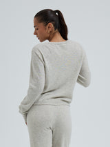Seamless Basic Classic Cardigan | Wolle Kaschmir Cardigan Ecru Melange
