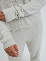 Seamless Basic Classic Cardigan | Wolle Kaschmir Cardigan Ecru Melange